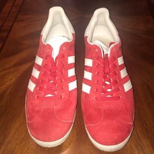 Adidas Gazelle Red Suede Shoes